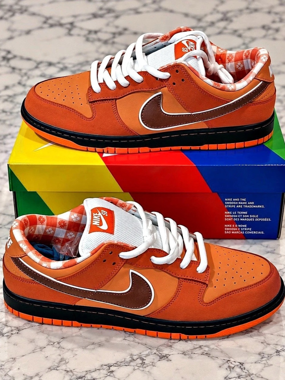 Nike SB Dunk Low Concepts Orange Lobster Orange & White Sneakers